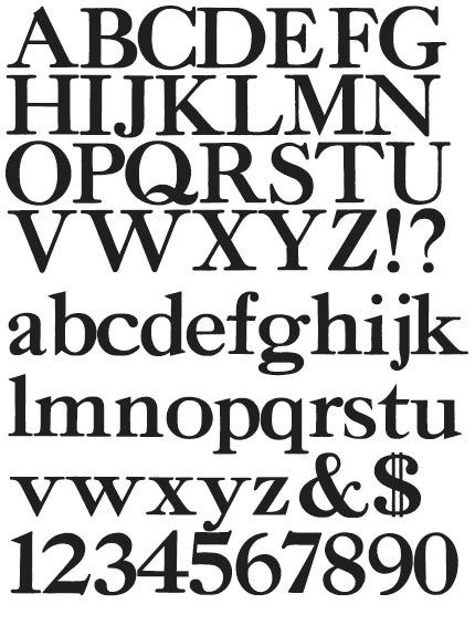 Full Specimen of Caslon Bold