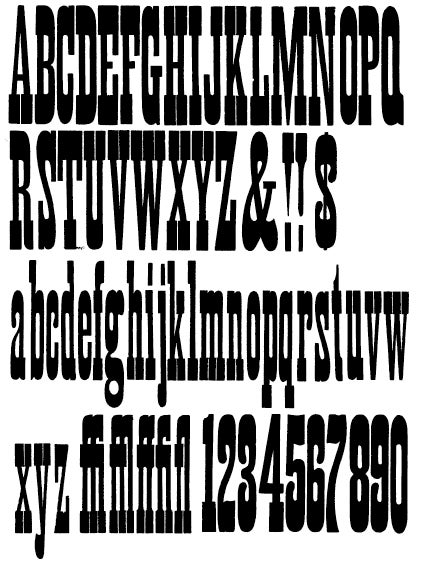 Specimen of French Antique