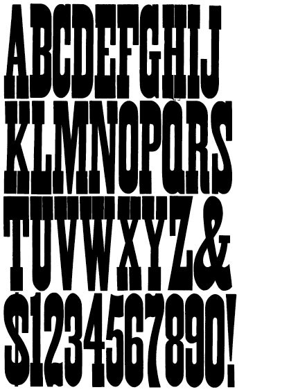 Specimen of French Antique No 1, 24 line