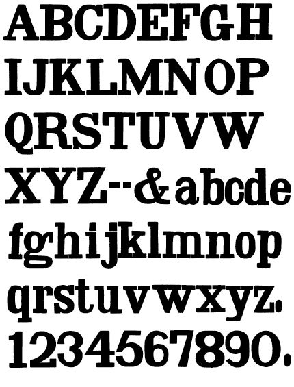 Specimen of Antique Light Face, 8.5 line