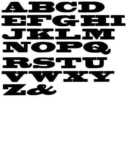 Specimen of Antique Extended, 2 line