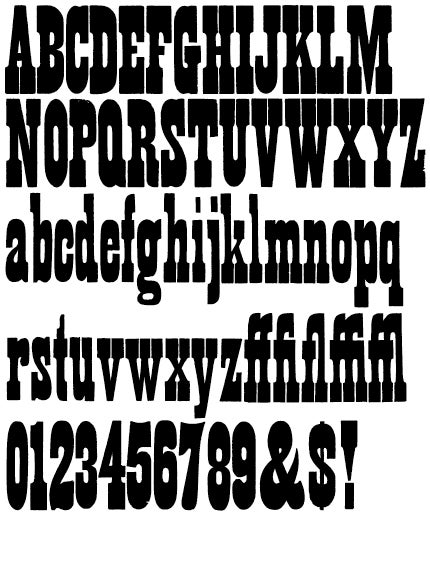 Specimen of French Clarendon 10 line