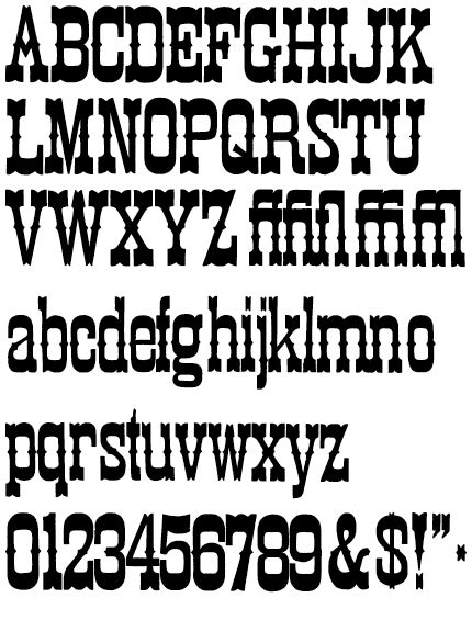 Specimen of Tuscan Egyptian
