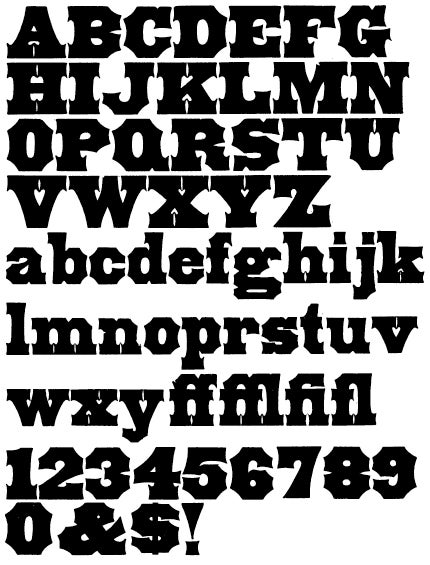 Specimen of Antique Tuscan 8 line