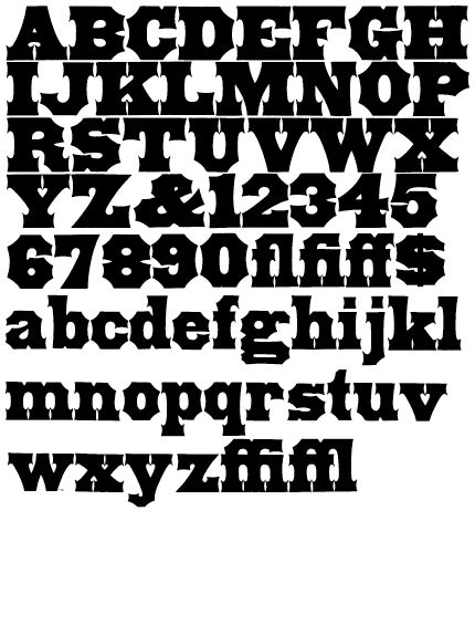 Specimen of Antique Tuscan 15 line