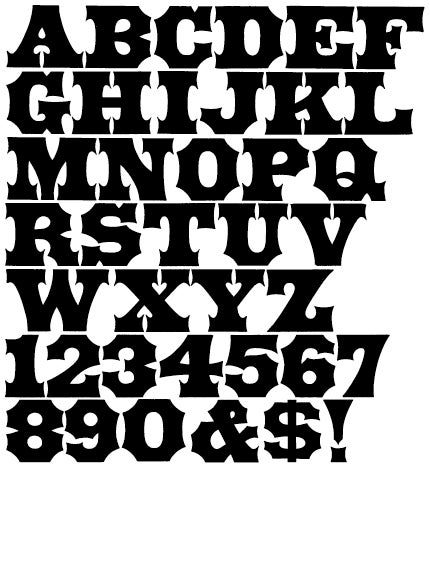 Specimen of Antique Tuscan 12 line Hamilton