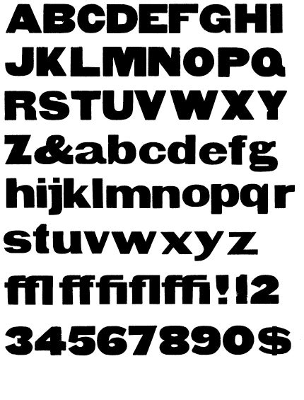 Specimen of Gothic, 4 line