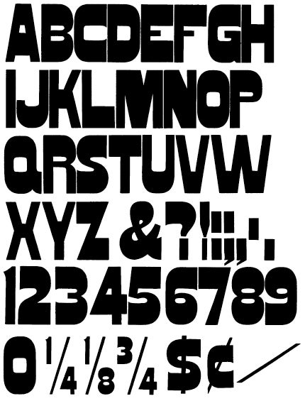 Specimen of Gothic Bold