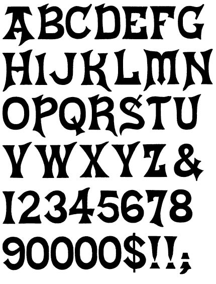 Specimen of Artistic, 8 line