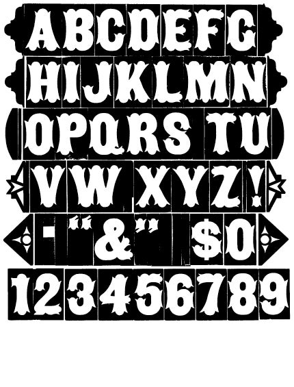 Specimen of Gothic Tuscan Condensed Reversed