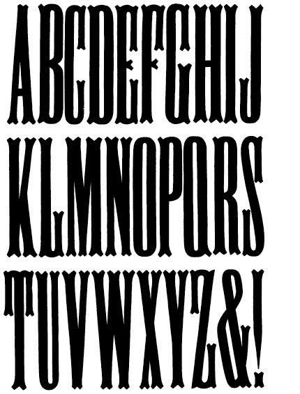 Specimen of Antique Tuscan No 9, 20 line
