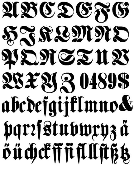 Specimen of German, 15 line
