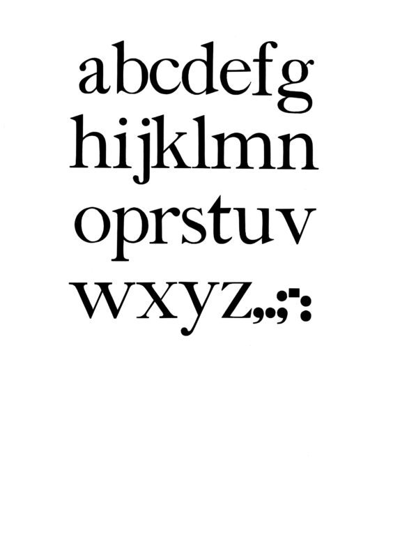 simple specimen of Caslon wood type from the Rob Roy Kelly collection, printed in the UT Design Lab