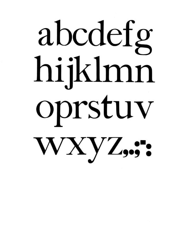 simple specimen of Caslon wood type from the Rob Roy Kelly collection, printed in the UT Design Lab