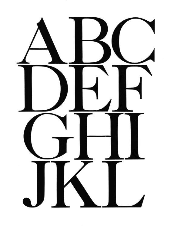 simple specimen of Caslon wood type from the Rob Roy Kelly collection, printed in the UT Design Lab