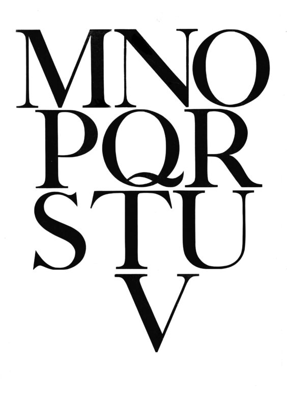 simple specimen of Caslon wood type from the Rob Roy Kelly collection, printed in the UT Design Lab
