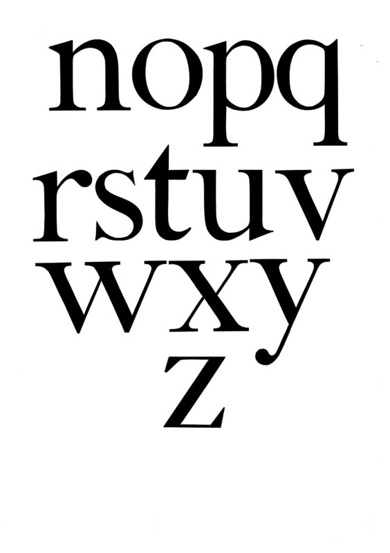 simple specimen of Caslon wood type from the Rob Roy Kelly collection, printed in the UT Design Lab