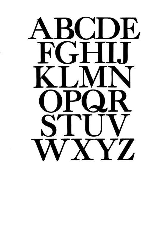 simple specimen of Caslon Bold wood type from the Rob Roy Kelly collection, printed in the UT Design Lab