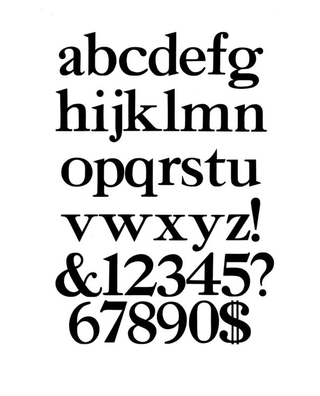 simple specimen of Caslon Bold wood type from the Rob Roy Kelly collection, printed in the UT Design Lab