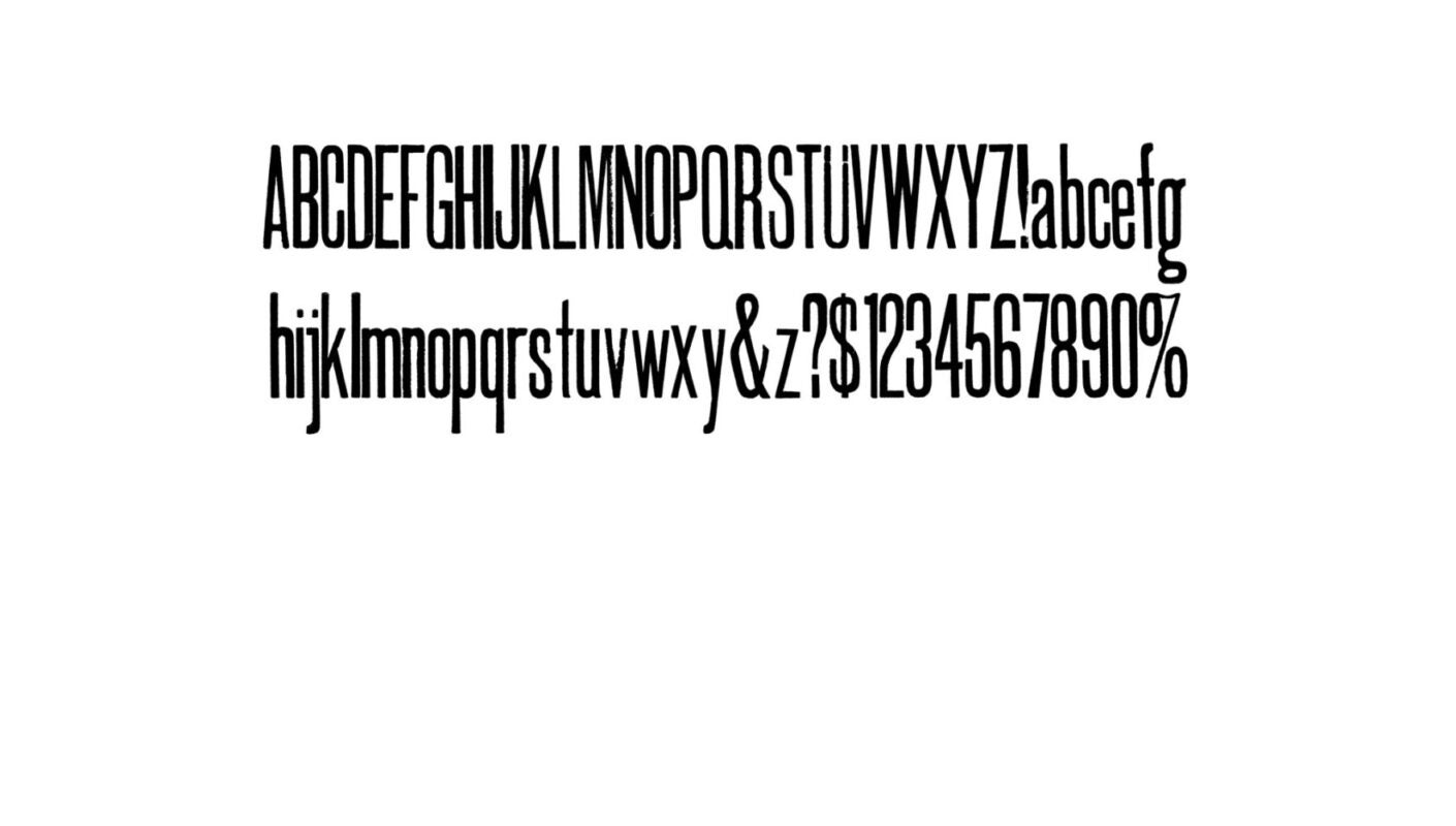 simple specimen of Gothic Special wood type from the Rob Roy Kelly collection, printed in the UT Design Lab