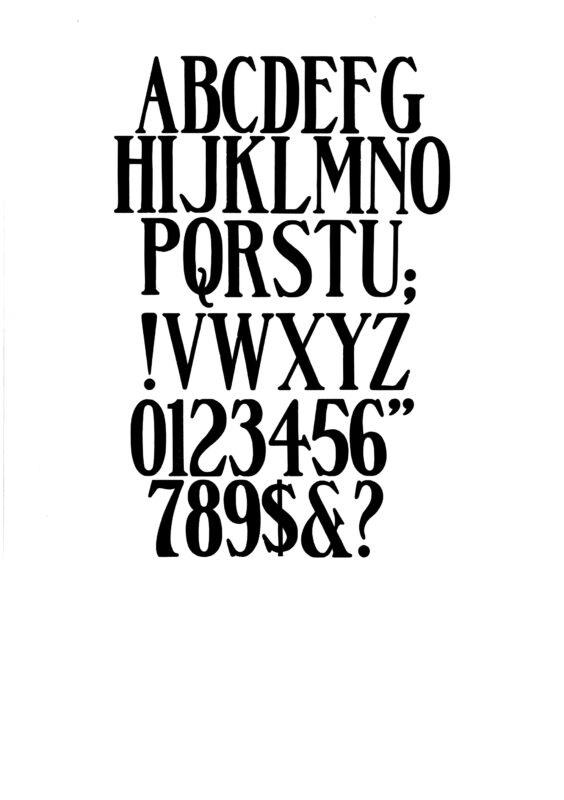 simple specimen of No. 676 wood type from the Rob Roy Kelly collection, printed in the UT Design Lab