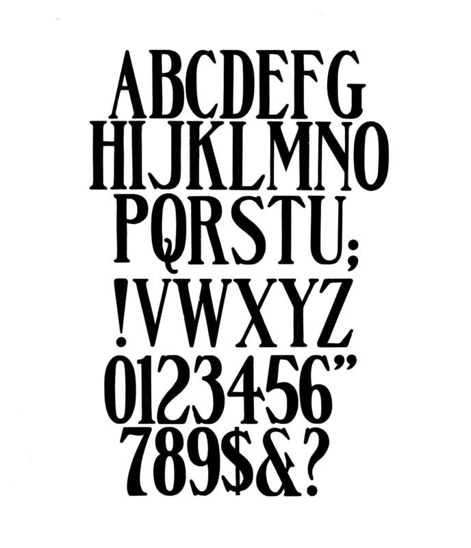 simple specimen of No. 676 wood type from the Rob Roy Kelly collection, printed in the UT Design Lab