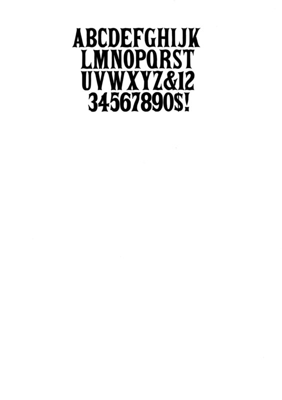 simple specimen of Runic wood type from the Rob Roy Kelly collection, printed in the UT Design Lab