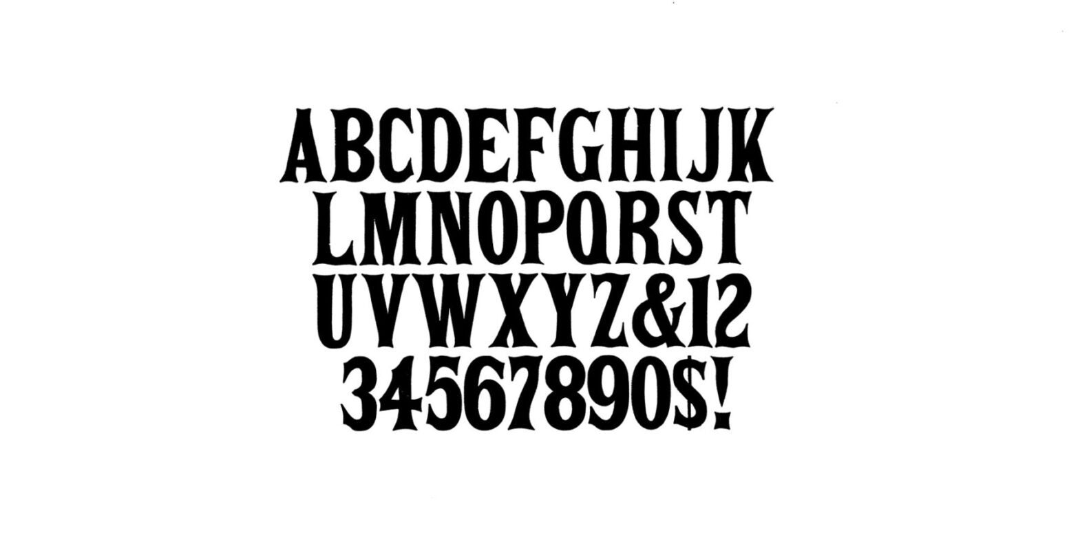 simple specimen of Runic wood type from the Rob Roy Kelly collection, printed in the UT Design Lab