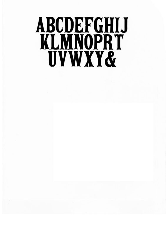 simple specimen of Runic wood type from the Rob Roy Kelly collection, printed in the UT Design Lab