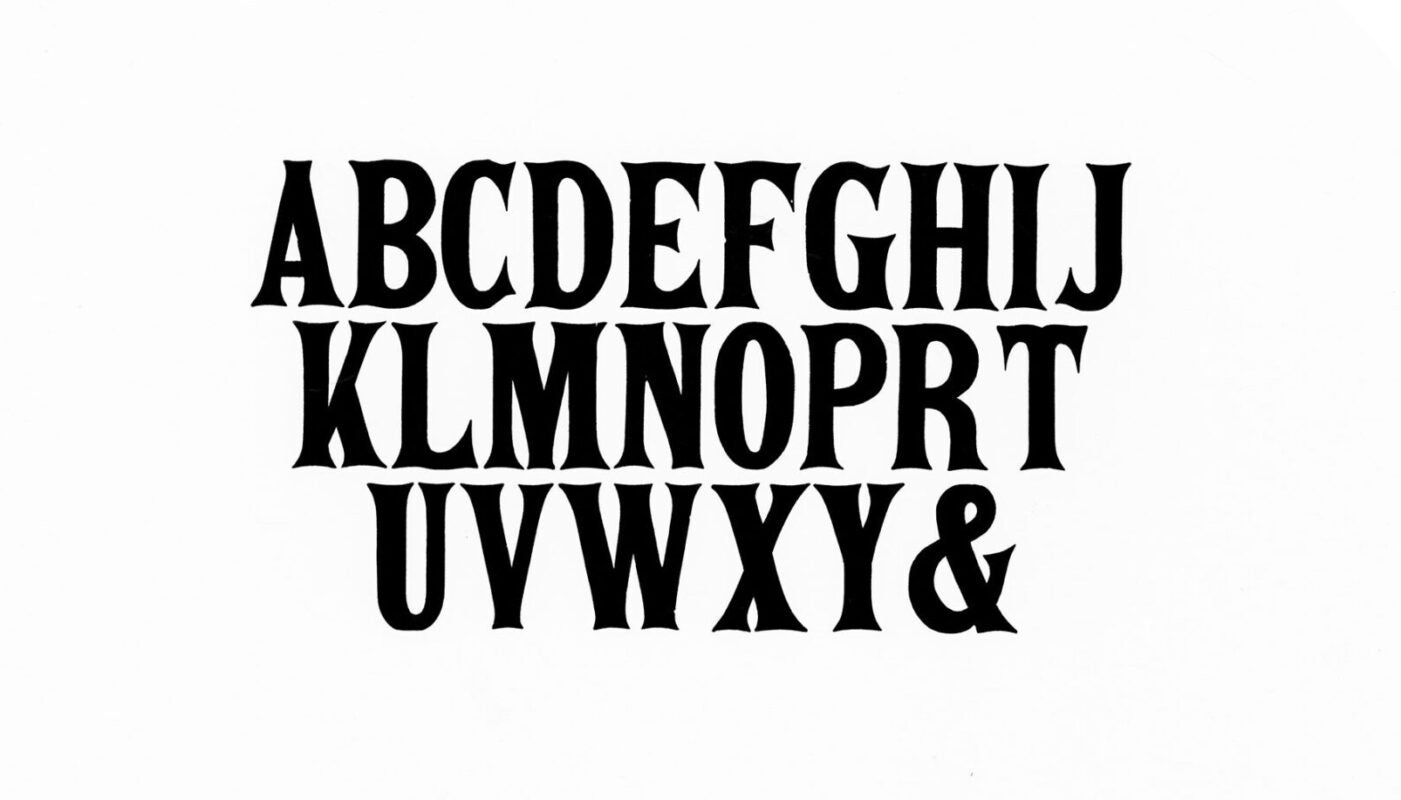 simple specimen of Runic wood type from the Rob Roy Kelly collection, printed in the UT Design Lab