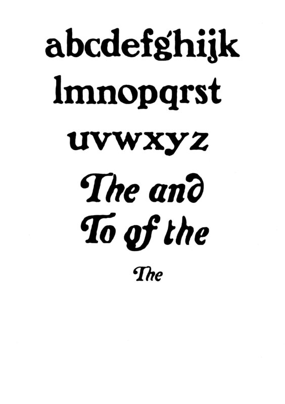 simple specimen of Ben Franklin wood type from the Rob Roy Kelly collection, printed in the UT Design Lab