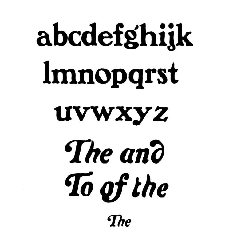 simple specimen of Ben Franklin wood type from the Rob Roy Kelly collection, printed in the UT Design Lab