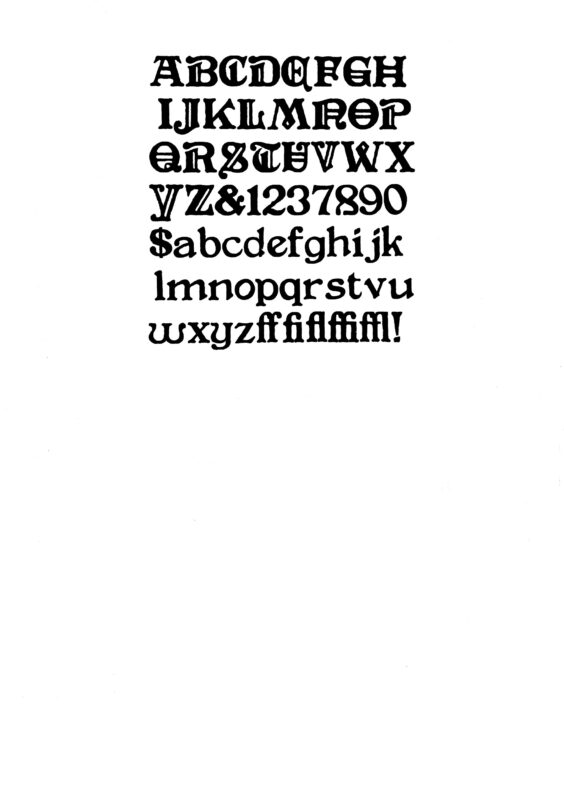 simple specimen of No. 622 wood type from the Rob Roy Kelly collection, printed in the UT Design Lab