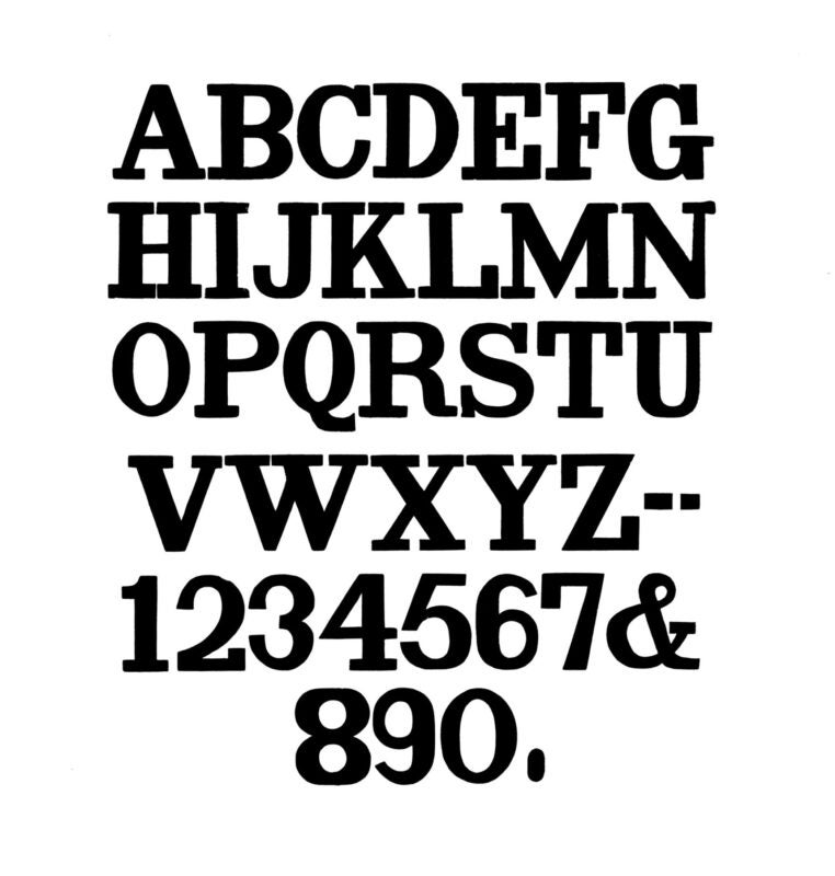simple specimen of Antique Light Face wood type from the Rob Roy Kelly collection, printed in the UT Design Lab