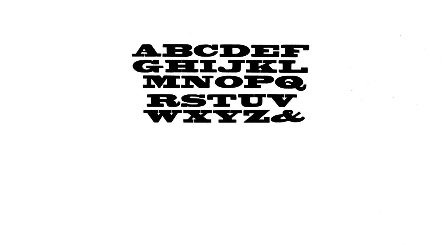 simple specimen of Antique Extended wood type from the Rob Roy Kelly collection, printed in the UT Design Lab