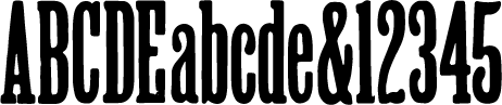 preview of Antique XX Condensed No. 1 wood type from the Rob Roy Kelly collection, printed in the UT Design Lab