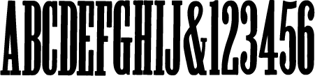 preview of Antique XX Condensed No. 2 wood type from the Rob Roy Kelly collection, printed in the UT Design Lab