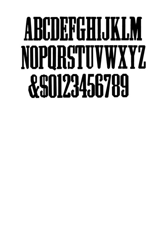 simple specimen of Grecian X Condensed wood type from the Rob Roy Kelly collection, printed in the UT Design Lab