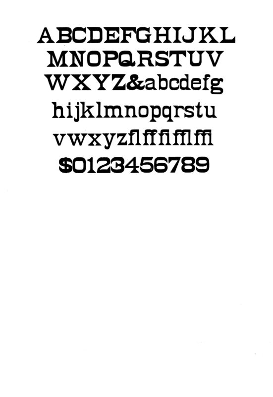simple specimen of No. 131 wood type from the Rob Roy Kelly collection, printed in the UT Design Lab