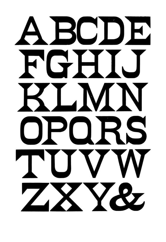 simple specimen of No. 131 wood type from the Rob Roy Kelly collection, printed in the UT Design Lab