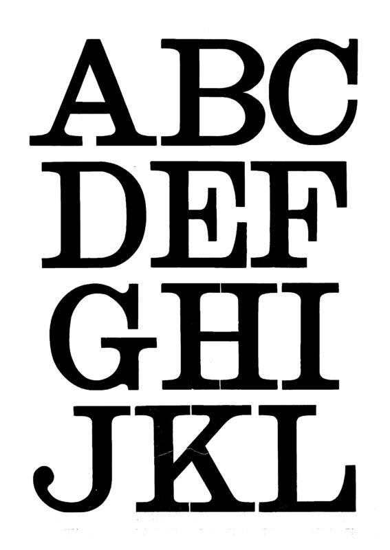 simple specimen of Ionic wood type from the Rob Roy Kelly collection, printed in the UT Design Lab