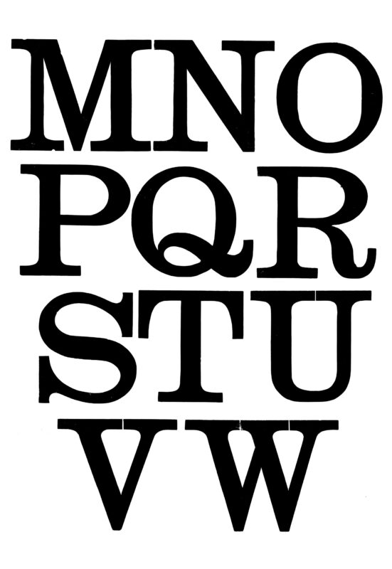simple specimen of Ionic wood type from the Rob Roy Kelly collection, printed in the UT Design Lab