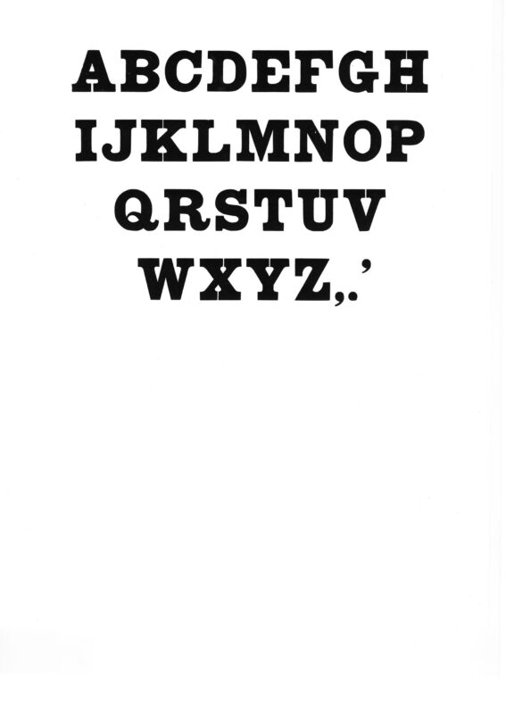simple specimen of Columbian wood type from the Rob Roy Kelly collection, printed in the UT Design Lab