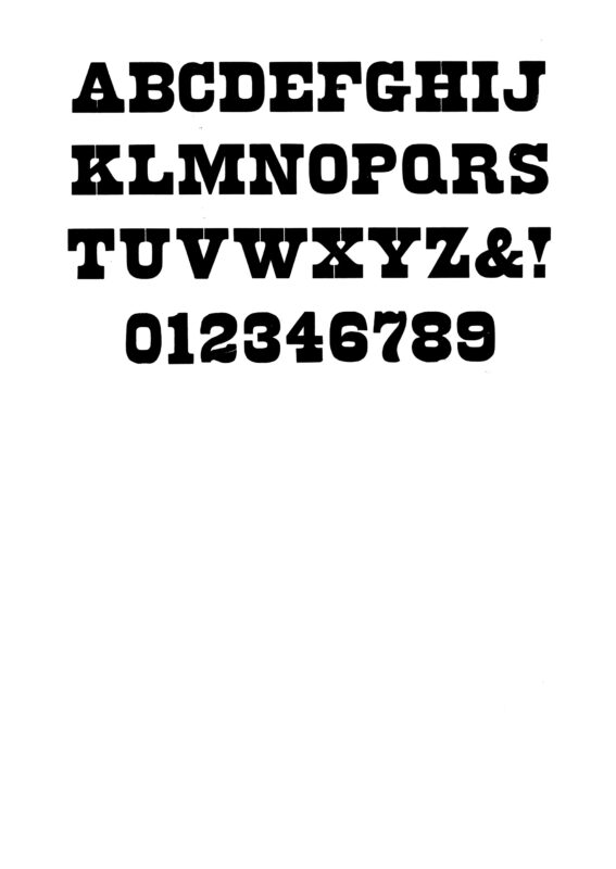 simple specimen of Aldine wood type from the Rob Roy Kelly collection, printed in the UT Design Lab