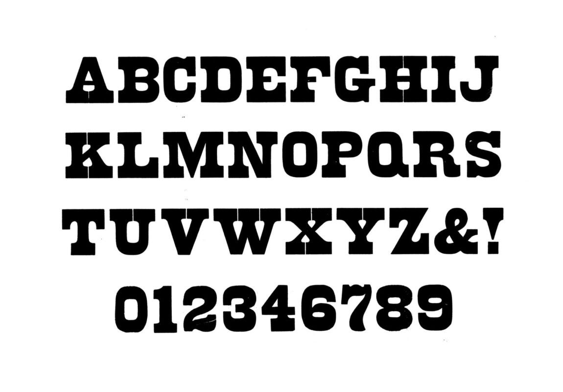 simple specimen of Aldine wood type from the Rob Roy Kelly collection, printed in the UT Design Lab