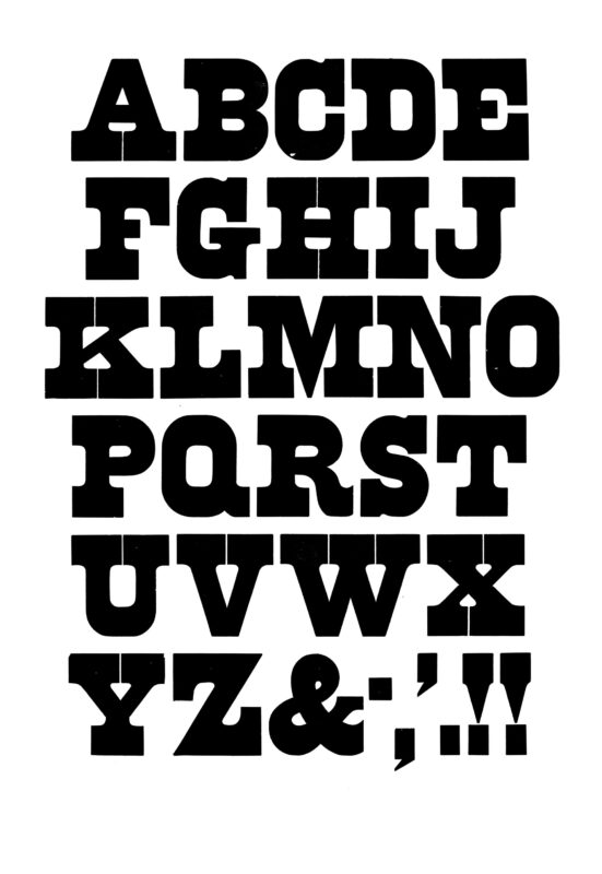 simple specimen of Aldine wood type from the Rob Roy Kelly collection, printed in the UT Design Lab