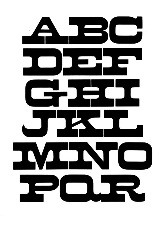 simple specimen of Aldine Expanded wood type from the Rob Roy Kelly collection, printed in the UT Design Lab
