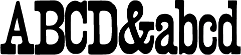 preview of Egyptian wood type from the Rob Roy Kelly collection, printed in the UT Design Lab