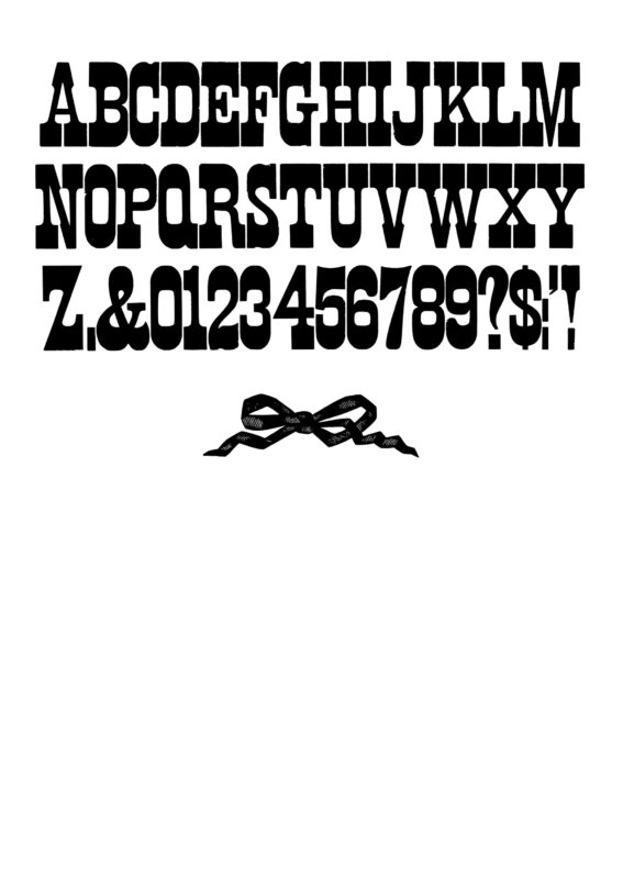 simple specimen of French Clarendon No. 2 wood type from the Rob Roy Kelly collection, printed in the UT Design Lab