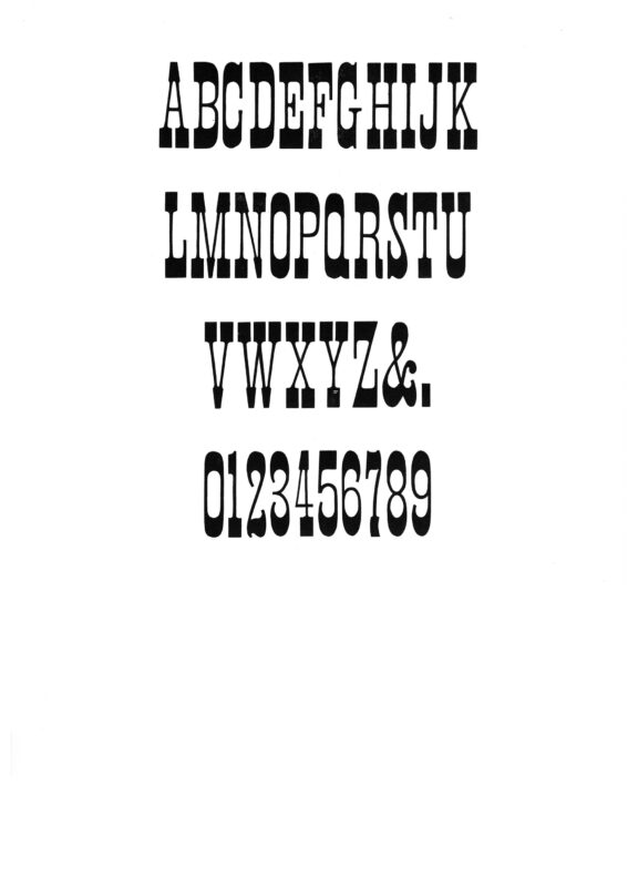 simple specimen of Belgian wood type from the Rob Roy Kelly collection, printed in the UT Design Lab